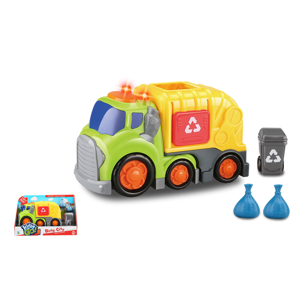 Kiddy Go Боклукчийски камион B/O със светлини и звуци 19.5 см.