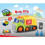 Kiddy Go Боклукчийски камион B/O със светлини и звуци 19.5 см.