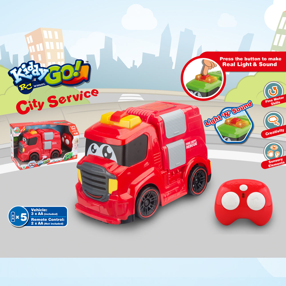 Kiddy Go Пожарен камион R/C със светлини и звуци