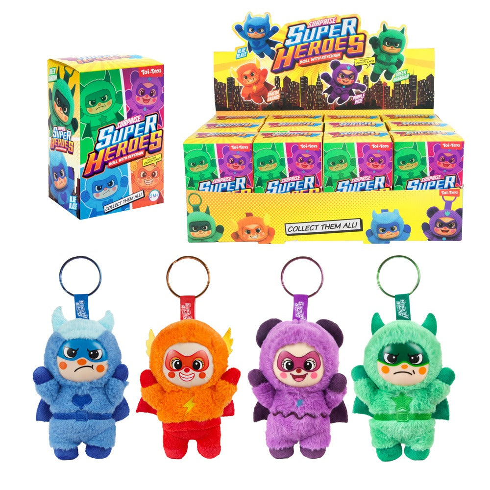 Ttoys Super Heroes Плюшена Фигура Изненада за Закачане
