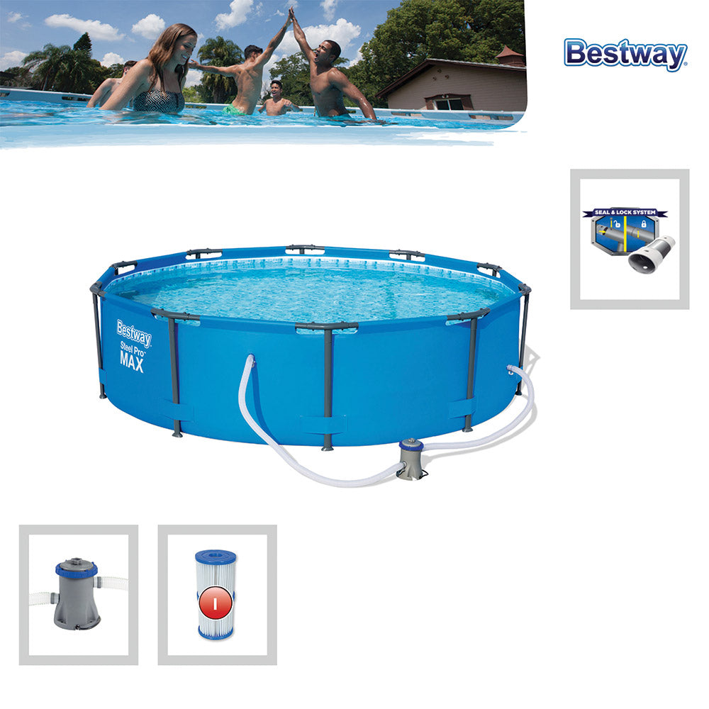 BESTWAY Фамилен басейн с метална рамка STEEL PRO MAX 56408 305 х 76 см.