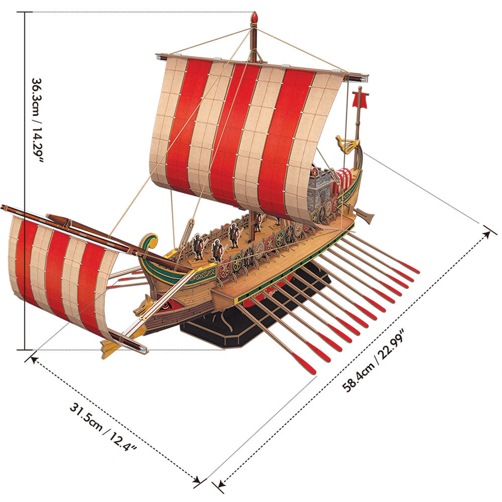 CubicFun 3D Пъзел КОРАБ ROMAN WARSHIP