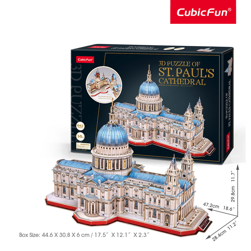 CubicFun Пъзел 3D St.Paul's Cathedral 643ч. Разгъващ се
