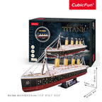 CubicFun Пъзел 3D Кораб Titanic 266ч. LED inside