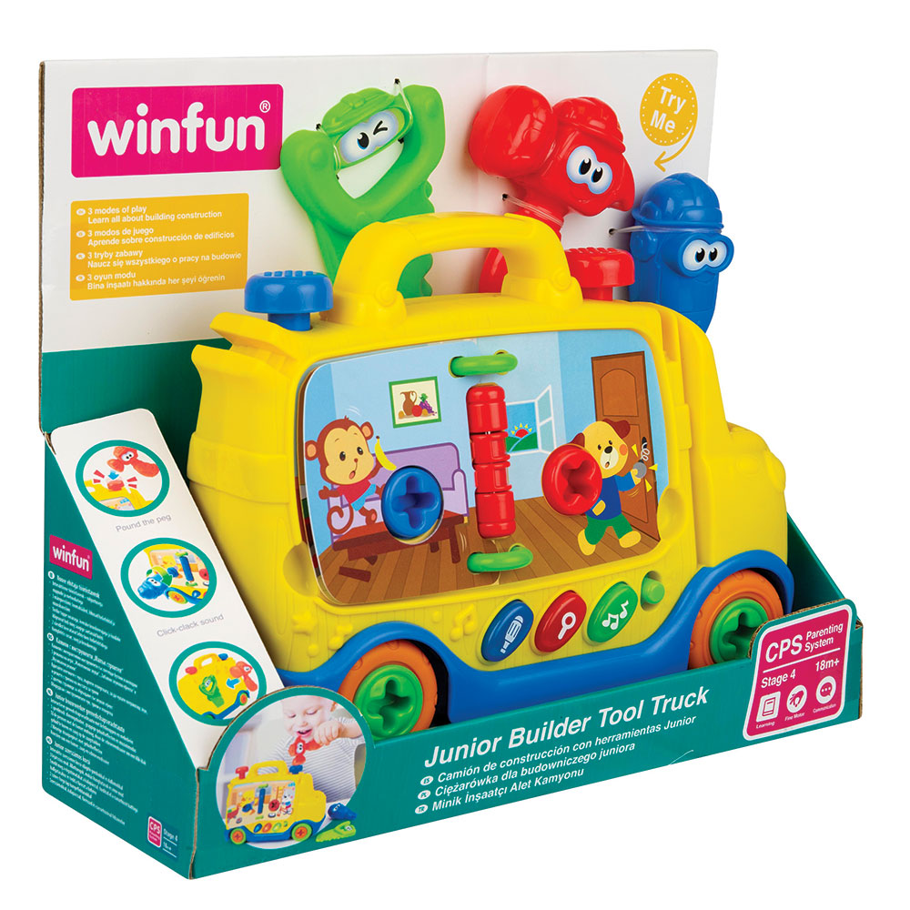 WINFUN Камион Музикален с Инструменти и Книжка Junior Builder