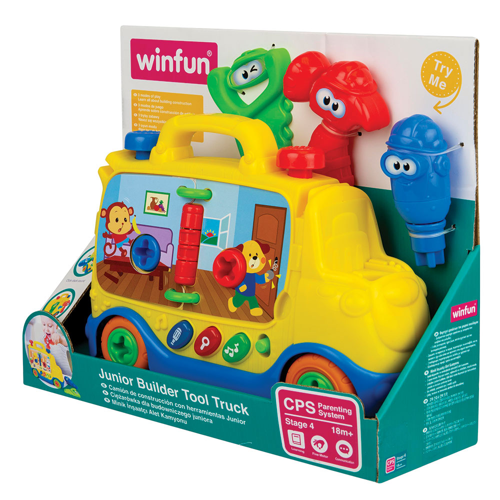 WINFUN Камион Музикален с Инструменти и Книжка Junior Builder