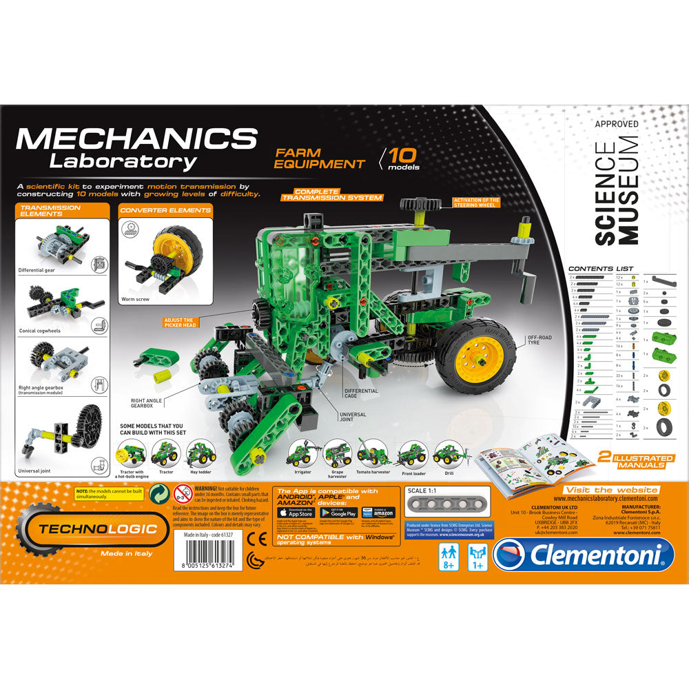 CLEMENTONI MECHANICS LABORATORY Конструктор Трактор 200 части