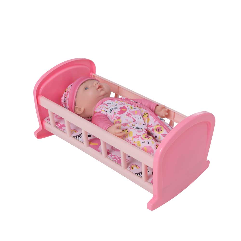 HTI BABY BOO Мека Кукла с Люлеещо се Легло