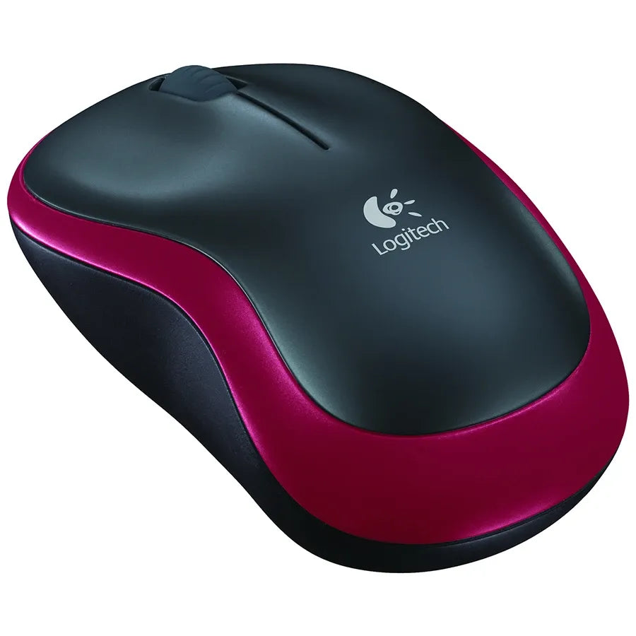 Мишка Logitech M185, червена