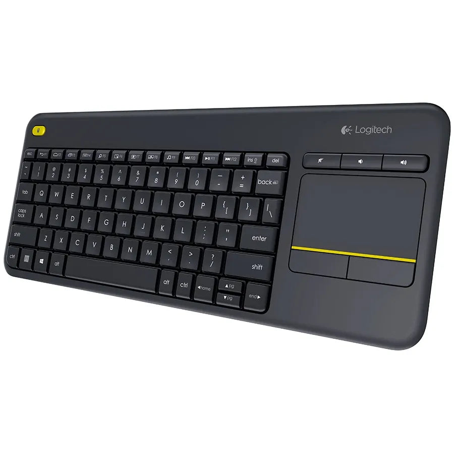 Клавиатура Logitech K400 Plus Wireless Touch, US INT'L, черна