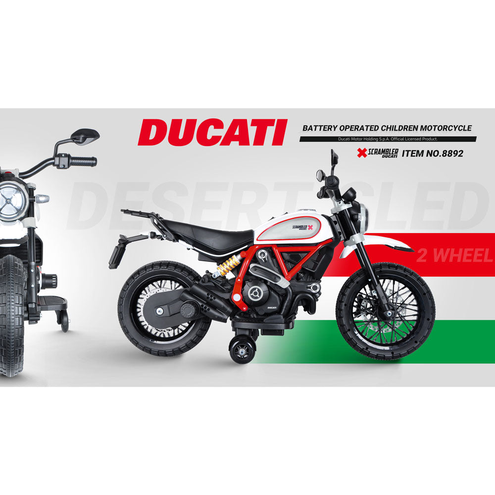 Мотор акумулаторен 6V DUCATI SCRAMBLER Бял