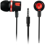 Слушалки Canyon Stereo earphones with microphone, 1.2M, червени