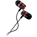 Слушалки Canyon Stereo earphones with microphone, 1.2M, червени