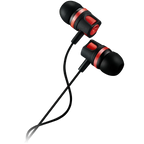 Слушалки Canyon Stereo earphones with microphone, 1.2M, червени