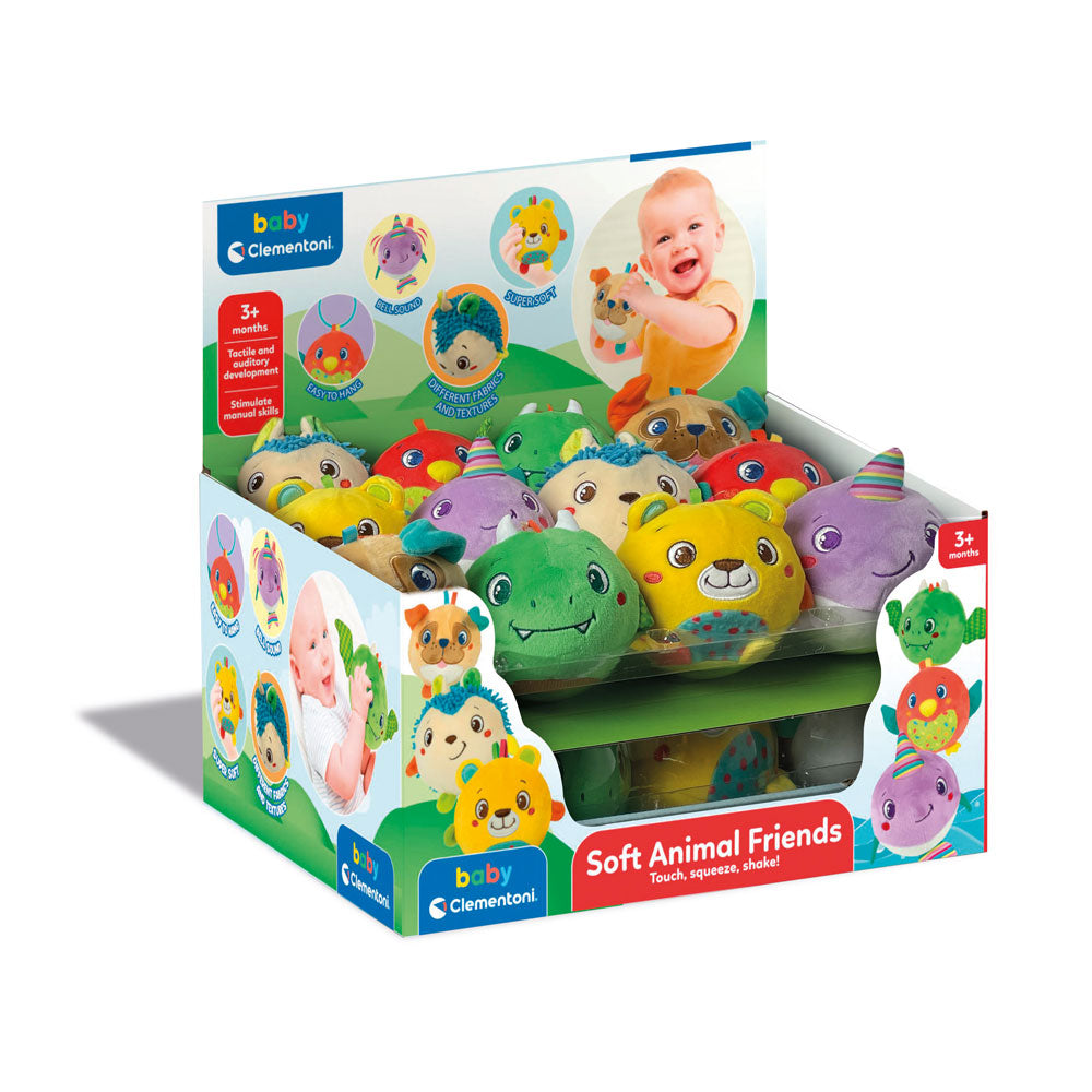 CLEMENTONI BABY Плюшена дрънкалка животно