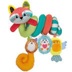 CLEMENTONI BABY Мека дрънкалка спирала за количка Happy Animals