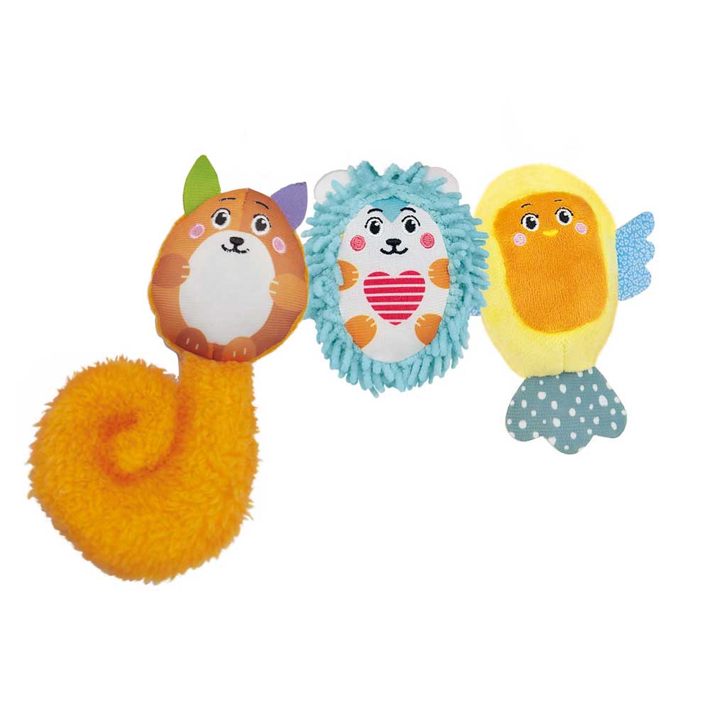CLEMENTONI BABY Мека дрънкалка спирала за количка Happy Animals