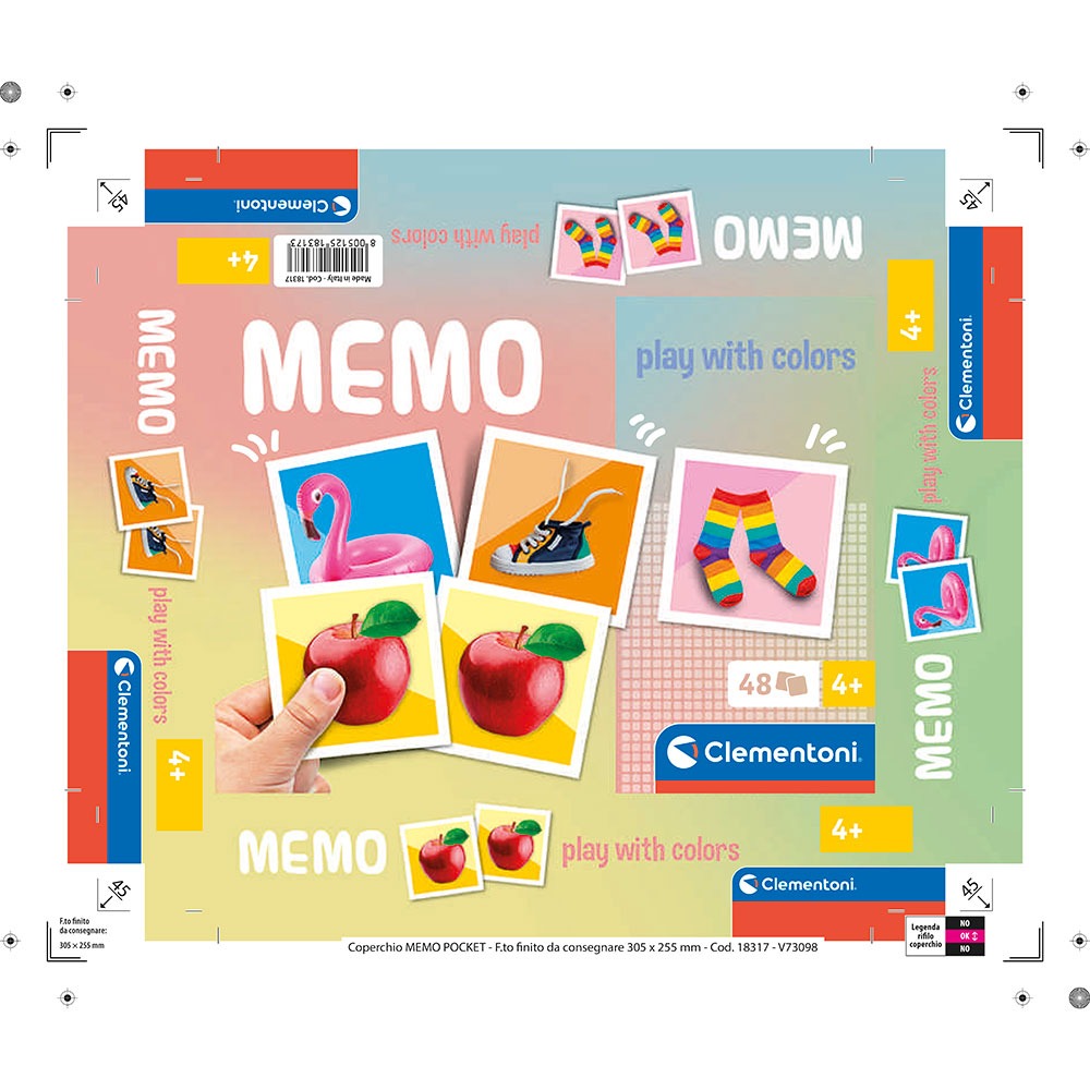 CLEMENTONI Memo Игра за Памет с Цветове