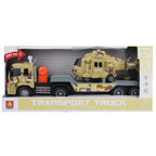 City Service Камион пътна помощ с военен хеликоптер Transport Truck 1:16
