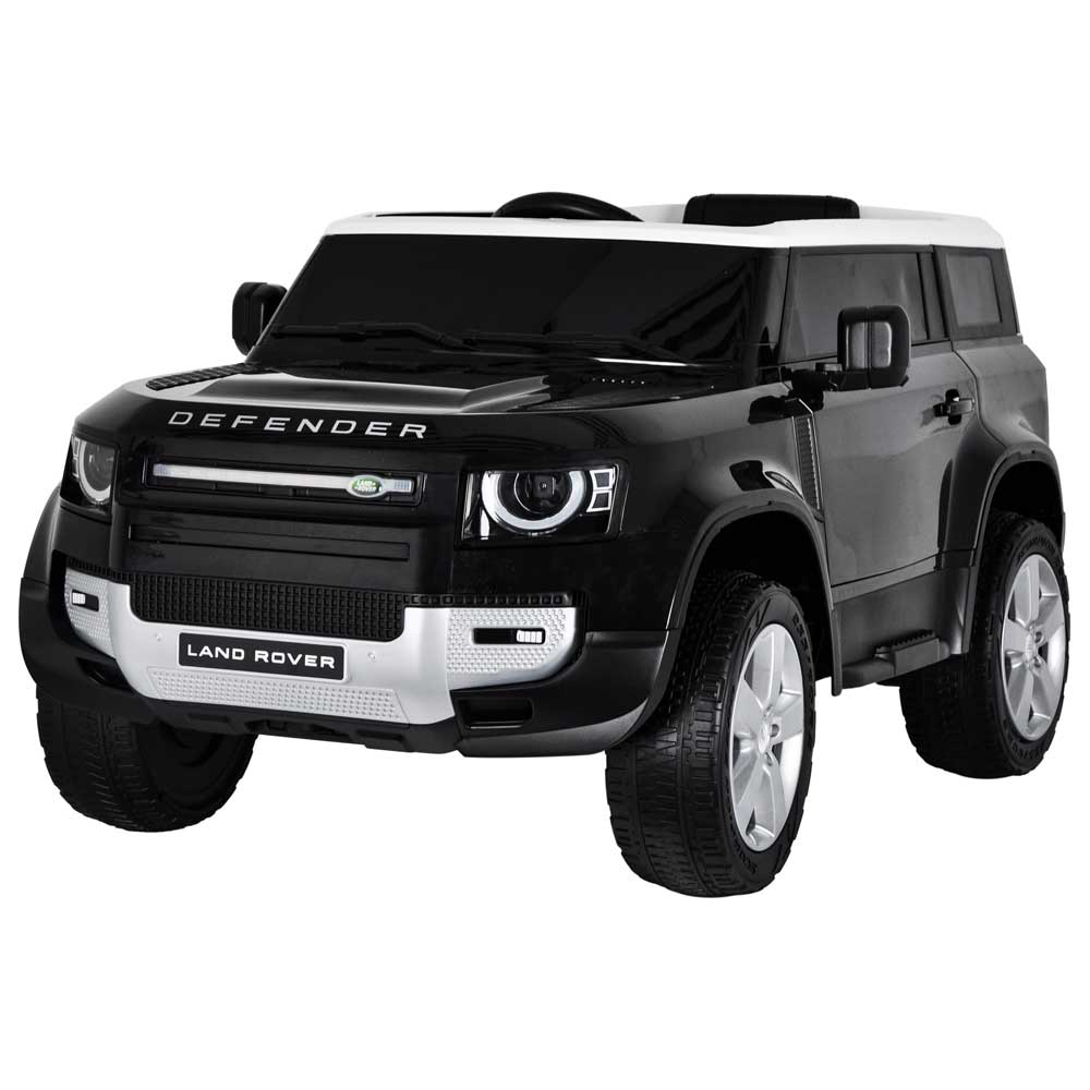Джип акумулаторен 12V LAND ROVER DEFENDER с родителски контрол, черен