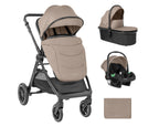 KikkaBoo Комбинирана количка 3в1 с кош за новородено Ava Beige