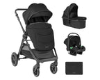 KikkaBoo Комбинирана количка 3в1 с кош за новородено Ava Black