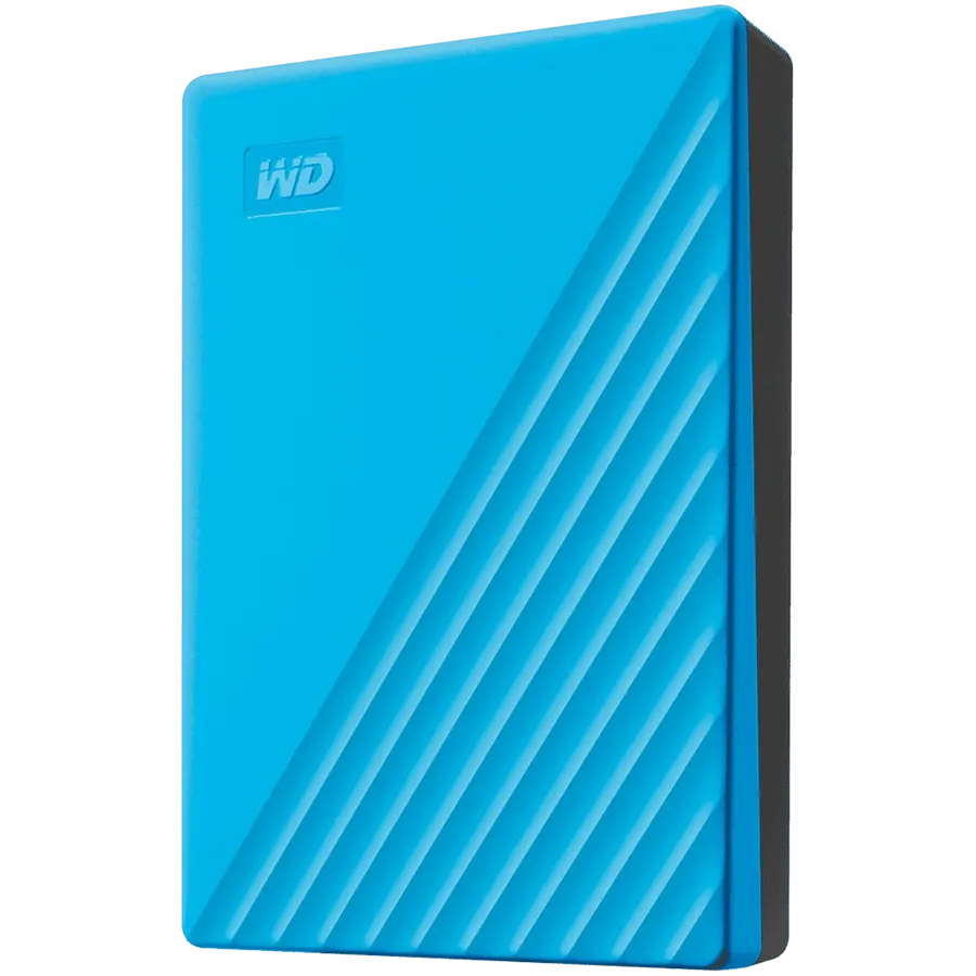 Външен хард диск Western Digital HDD External WD My Passport (4TB, USB 3.2), син