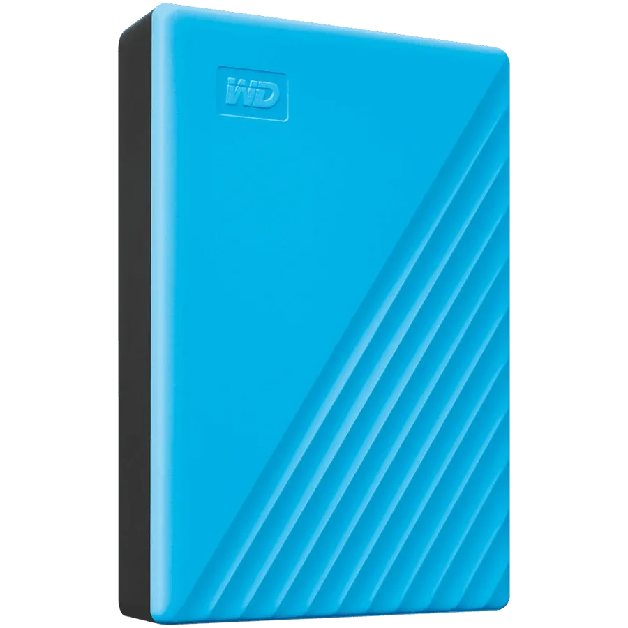 Външен хард диск Western Digital HDD External WD My Passport (4TB, USB 3.2), син
