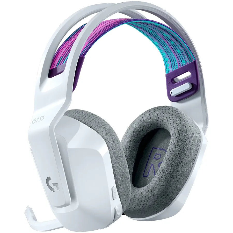 Слушалки Logitech G733 Lightspeed Wireless RGB, бяли