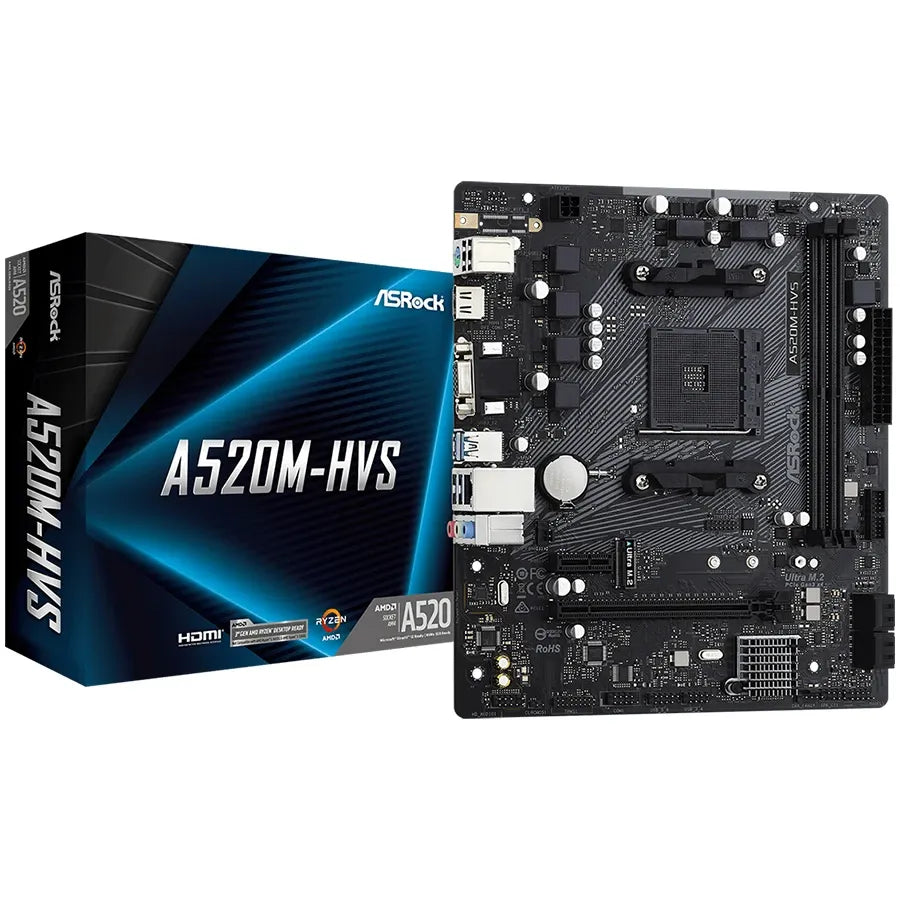 Дънна платка ASRock AMD A520 (A520M-HVS)