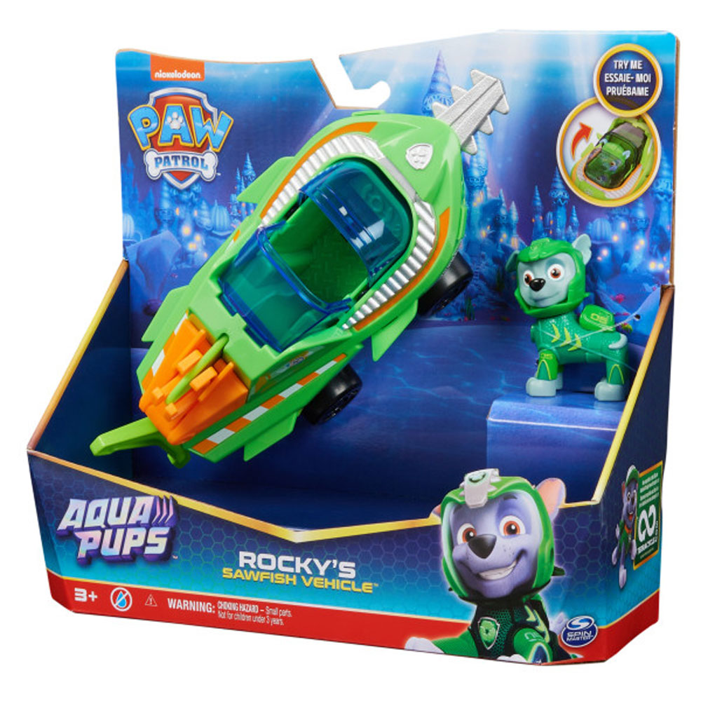 PAW PATROL Aqua Pups Фигурка Роки с подводница Риба трион