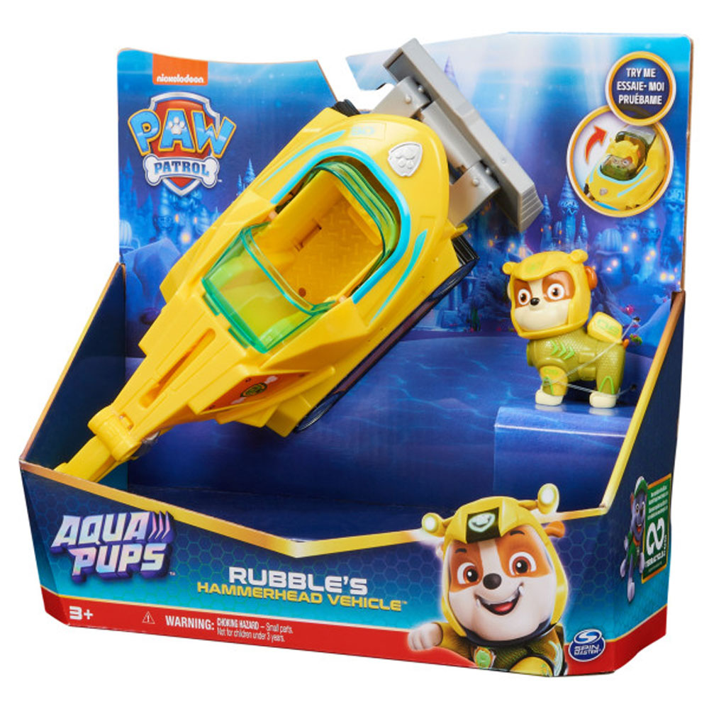PAW PATROL Aqua Pups Фигурка Рабъл с подводница Чукоглава акула