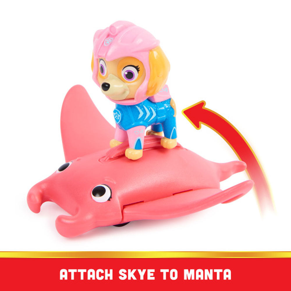 PAW PATROL Aqua Pups Фигурка Скай с подводен приятел Манта