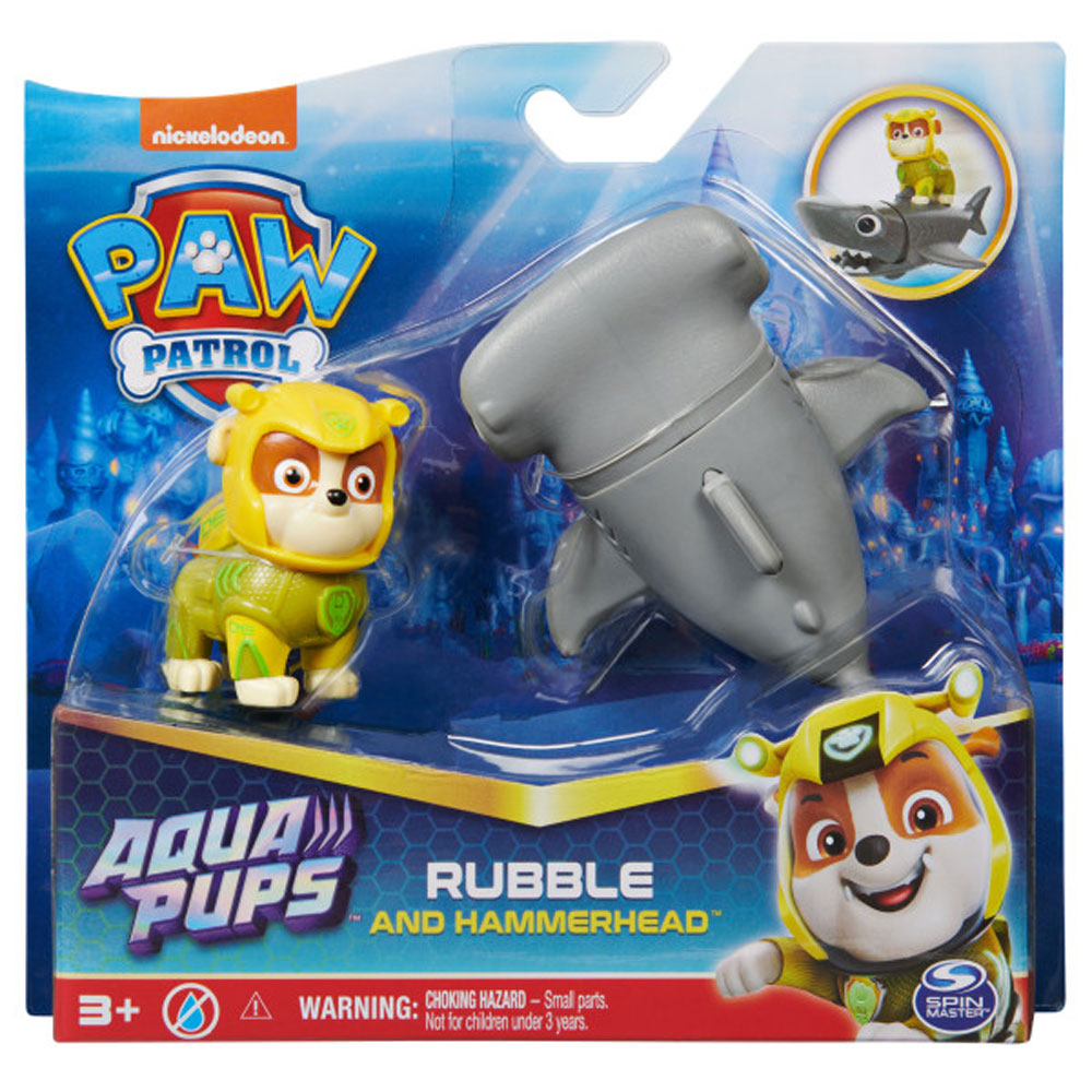 PAW PATROL Aqua Pups Фигурка Рабъл с подводен приятел чукоглава акула