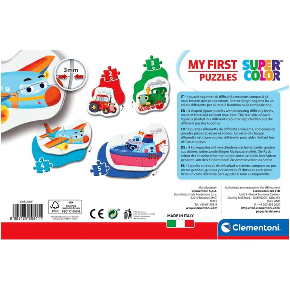 CLEMENTONI 2+3+4+5 ч. Пъзел My First Puzzle Превозни средства