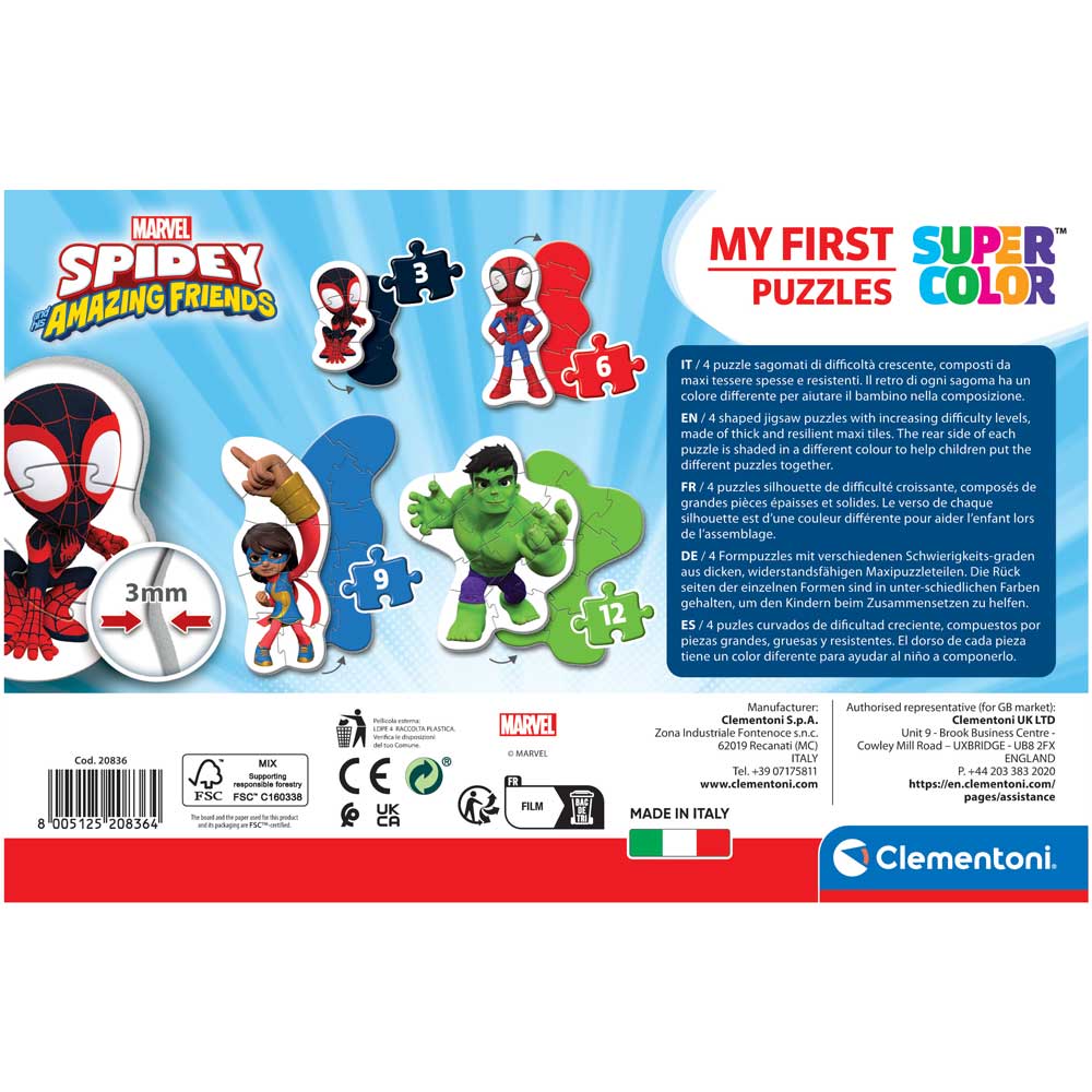 CLEMENTONI 3-6-9-12ч. Пъзел My First Puzzle Spidey and His Amazing Friends