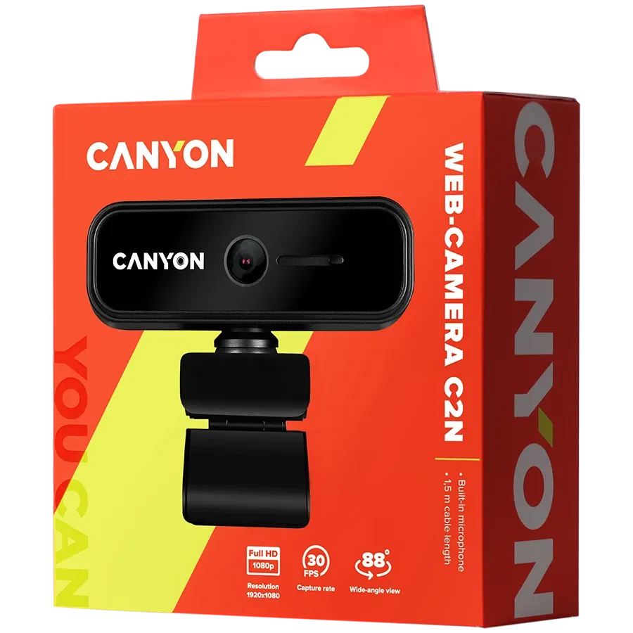 Уеб камера Canyon C2N Full HD 1080p, черна