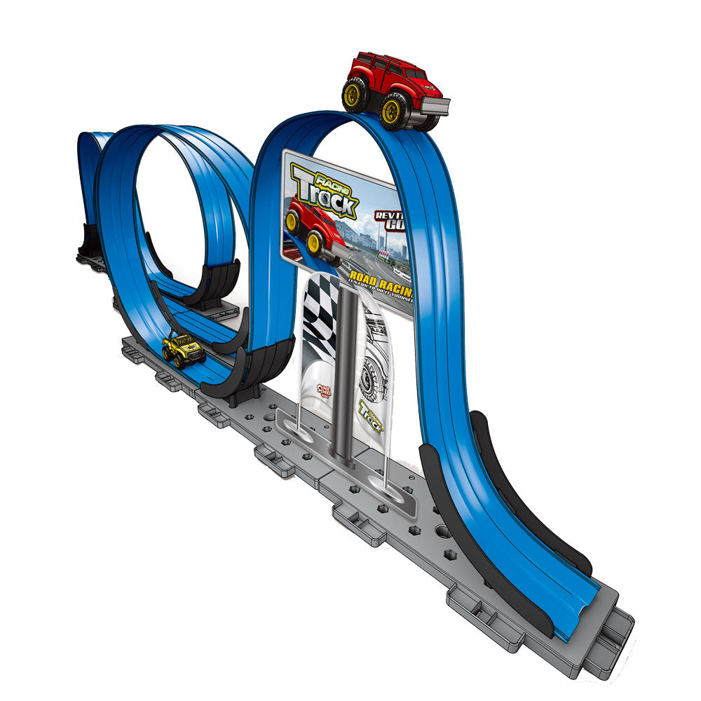 Racing Track Писта с 2 лупинга и инерционна кола