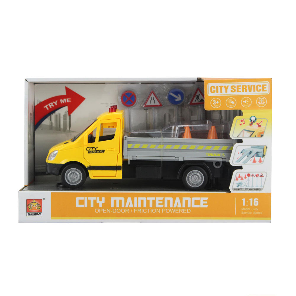 City Service Камион с пътни знаци City Maintenance
