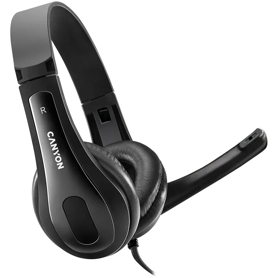 Слушалки Canyon PC CHSU-1 PC Mic USB 2m, черни
