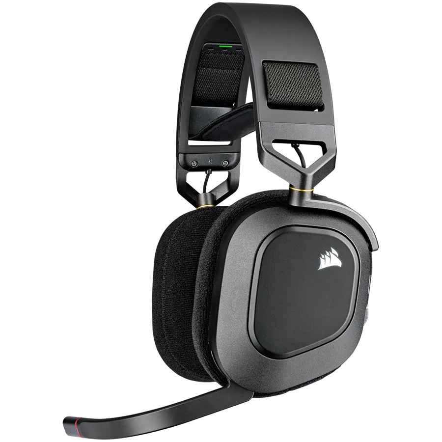 Слушалки Corsair HS80 RGB Wireless, Carbon, EU