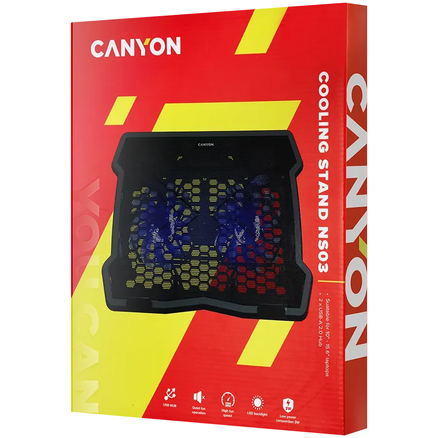 Охладител Canyon NS03, Cooling stand dual-fan