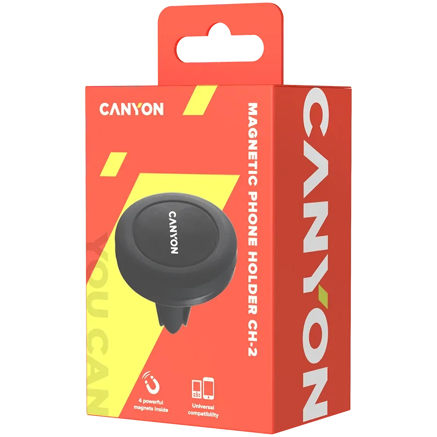 Стойка за телефон Canyon car holder CH-2 Vent Magnetic, черна