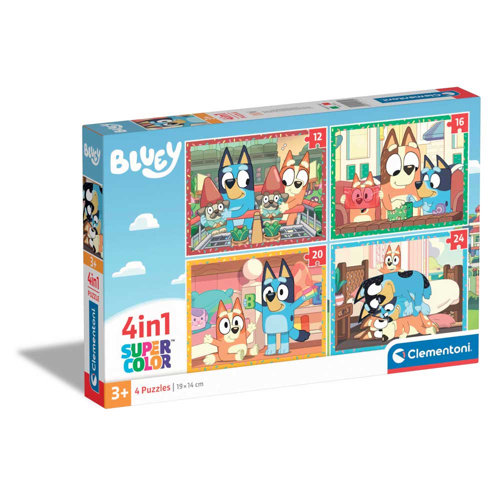 CLEMENTONI 4 в 1 Пъзел Bluey