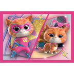 CLEMENTONI 4 в 1 Пъзел Super Kitties