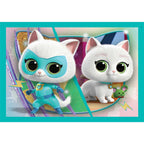 CLEMENTONI 4 в 1 Пъзел Super Kitties