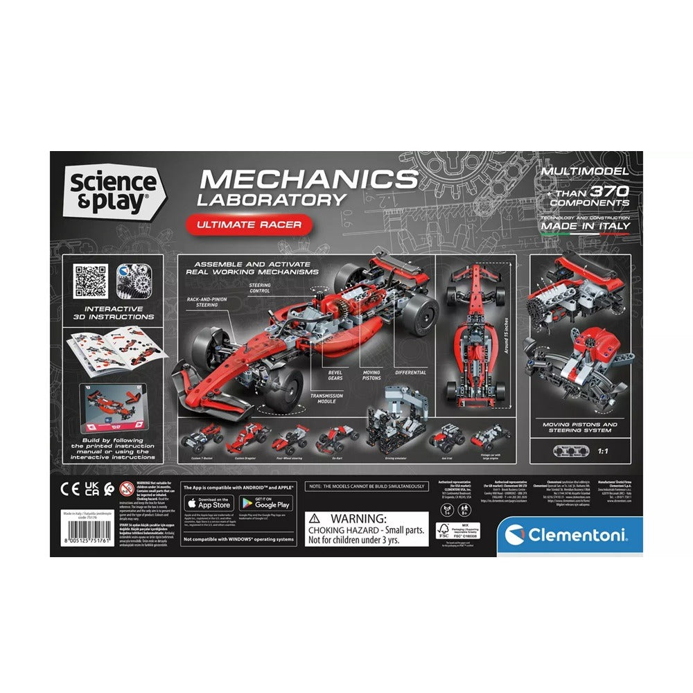 CLEMENTONI MECHANICS LABORATORY Конструктор Ultimate Racer 370ч.