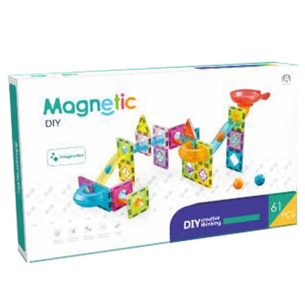 MAGNETIC DIY Магнитен конструктор писта за топчета 61ч.