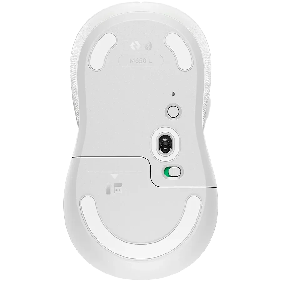 Мишка Logitech M650L Signature Bluetooth, OFF, бяла