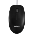 Мишка Logitech B100 Corded, USB, черна